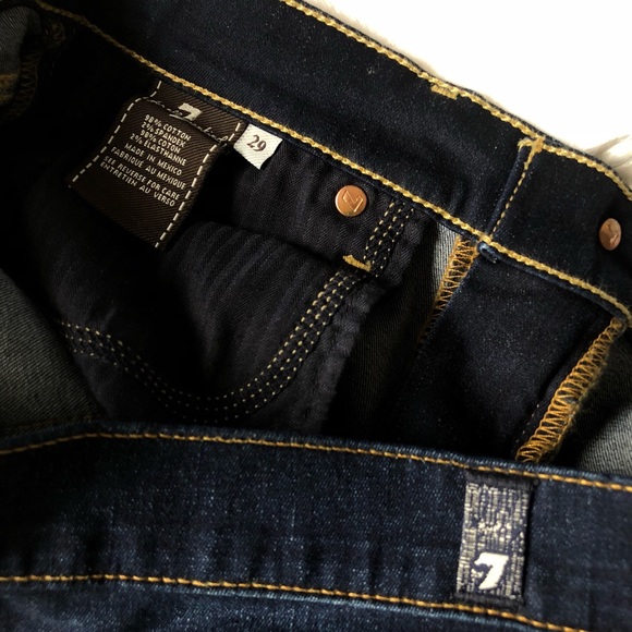 7 SEVEN FOR ALL MANKIND STRAIGHT LEG JEAN 29 - Picture 5 of 6